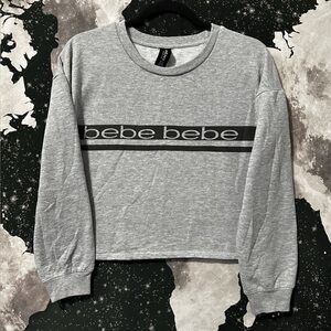 Bebe Sleepwear Crop Top Sweatshirt